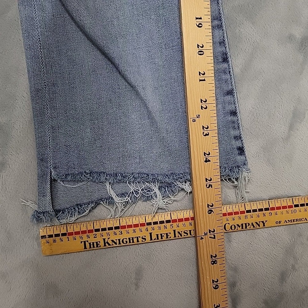 Mother Jeans Womens 31 Blue Insider Crop Step Fray Chatterbox Made In USA - Picture 11 of 11